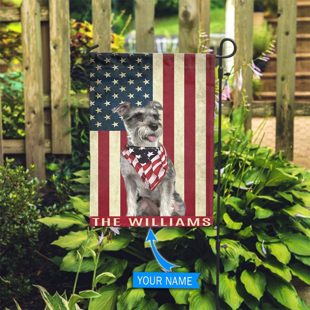 Personalized Dog Flags, Miniature Schnauzer Garden Flag, Dog Flags Outdoor, Garden Flags Dogs, Dog House Flags