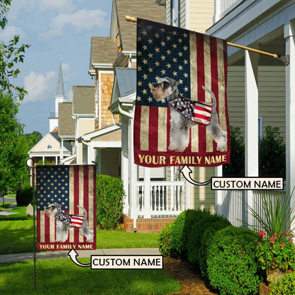 Personalized Dog Flags, Miniature Schnauzer &amp American Dog Garden Flags, Dog Flags Outdoor, Dog Gifts For Owners, Dog House Flags
