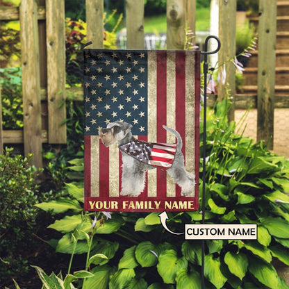 Personalized Dog Flags, Miniature Schnauzer &amp American Dog Garden Flags, Dog Flags Outdoor, Dog Gifts For Owners, Dog House Flags