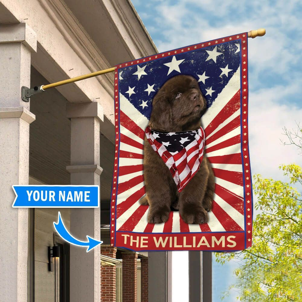 Personalized Dog Flags, Newfoundland Garden Flag-House Flag, Garden Flags Dogs, Dog House Flags