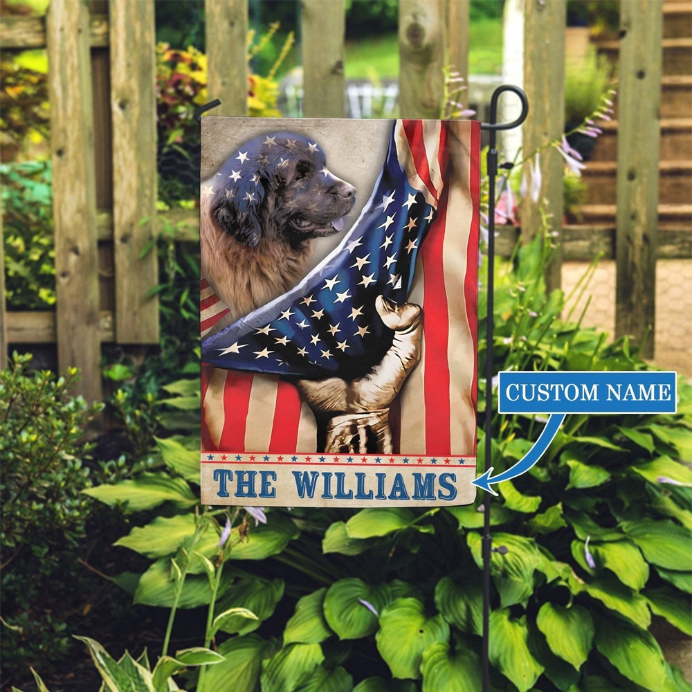 Personalized Dog Flags, Newfoundland Garden Flag, Garden Flags Dogs, Dog House Flags