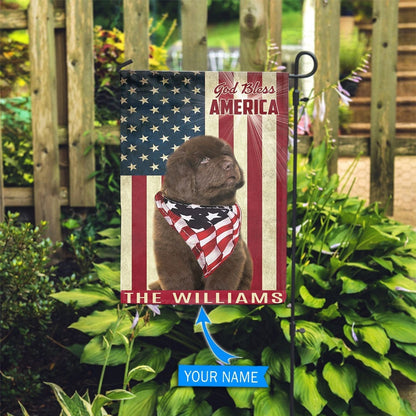 Personalized Dog Flags, Newfoundland God Bless America Flag, Garden Flags Dogs, Dog House Flags