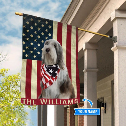 Personalized Dog Flags, Old English Sheepdog Custom House Flag, Garden Flags Dogs, Dog House Flags