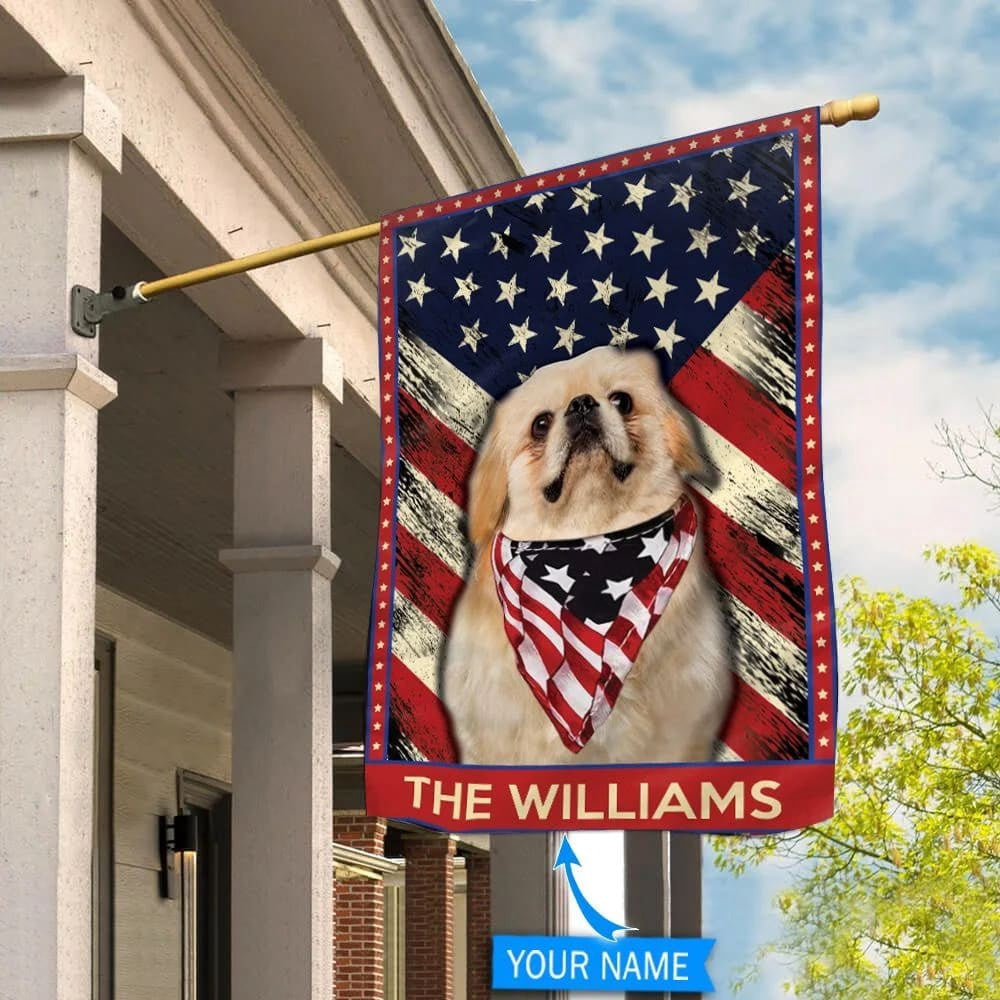 Personalized Dog Flags, Pekingese Flag, Garden Flags Dogs, Dog House Flags