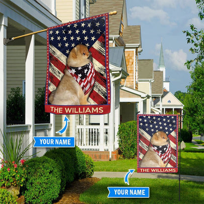 Personalized Dog Flags, Pomeranian Flag, Garden Flags Dogs, Dog House Flags