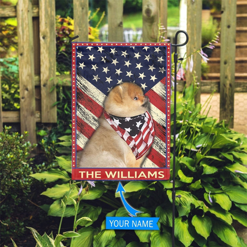 Personalized Dog Flags, Pomeranian Flag, Garden Flags Dogs, Dog House Flags