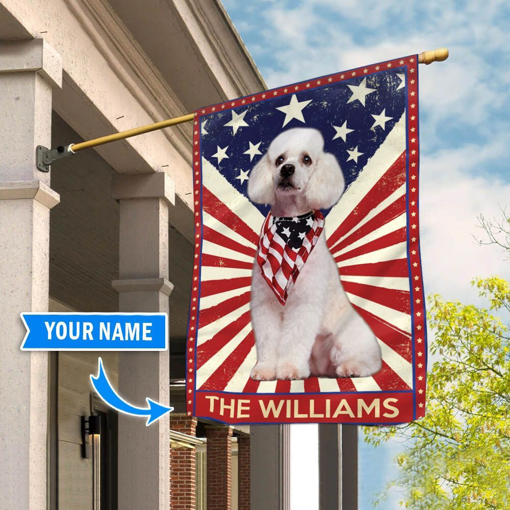 Personalized Dog Flags, Poodle Flag, Garden Flags Dogs, Dog House Flags