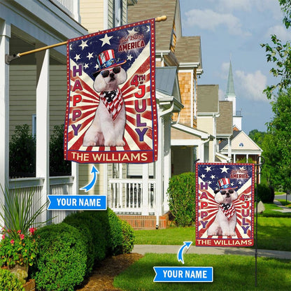 Personalized Dog Flags, Poodle God Bless America, 4th Of July Flag, Garden Flags Dogs, Dog House Flags