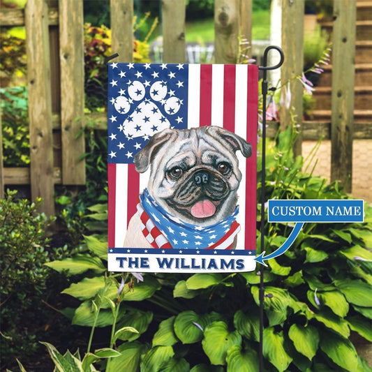 Personalized Dog Flags, Pug Garden Flag, Dog Flags Outdoor, Outdoor Decor, Garden Flags Dogs, Dog House Flags