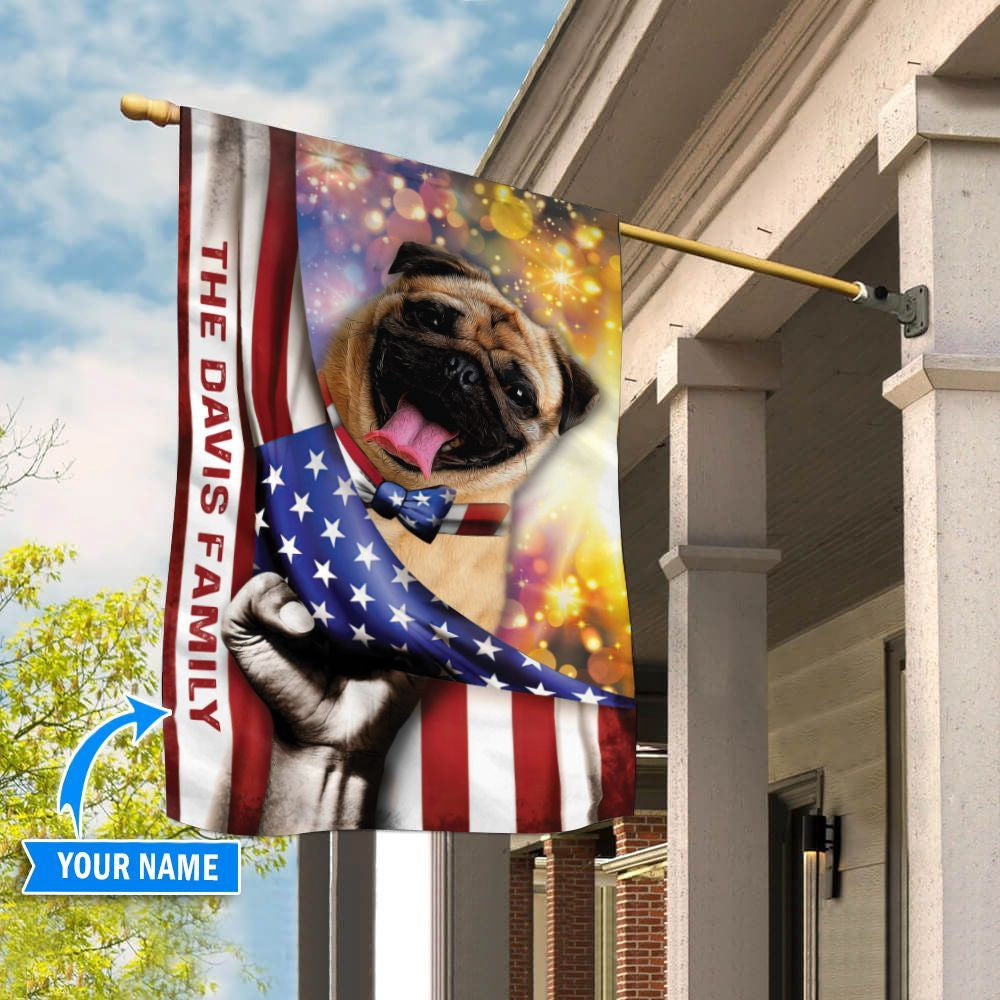 Personalized Dog Flags, Pug House Flag, American Flag Dog, Garden Flags Dogs, Dog House Flags
