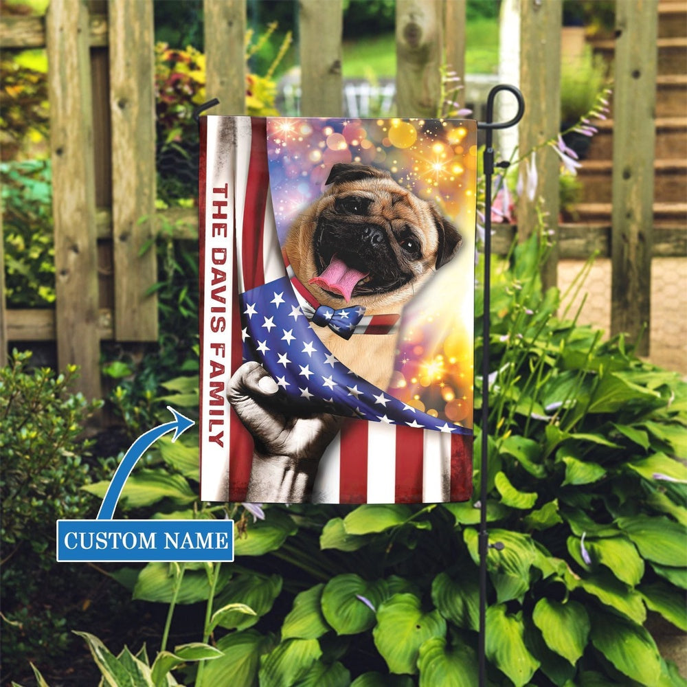 Personalized Dog Flags, Pug House Flag, American Flag Dog, Garden Flags Dogs, Dog House Flags