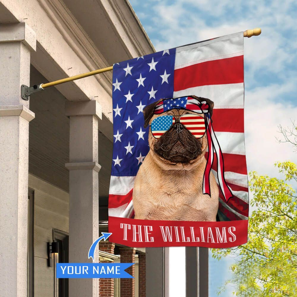 Personalized Dog Flags, Pug House Flag, Dog Flags Outdoor, Garden Flags Dogs, Dog House Flags
