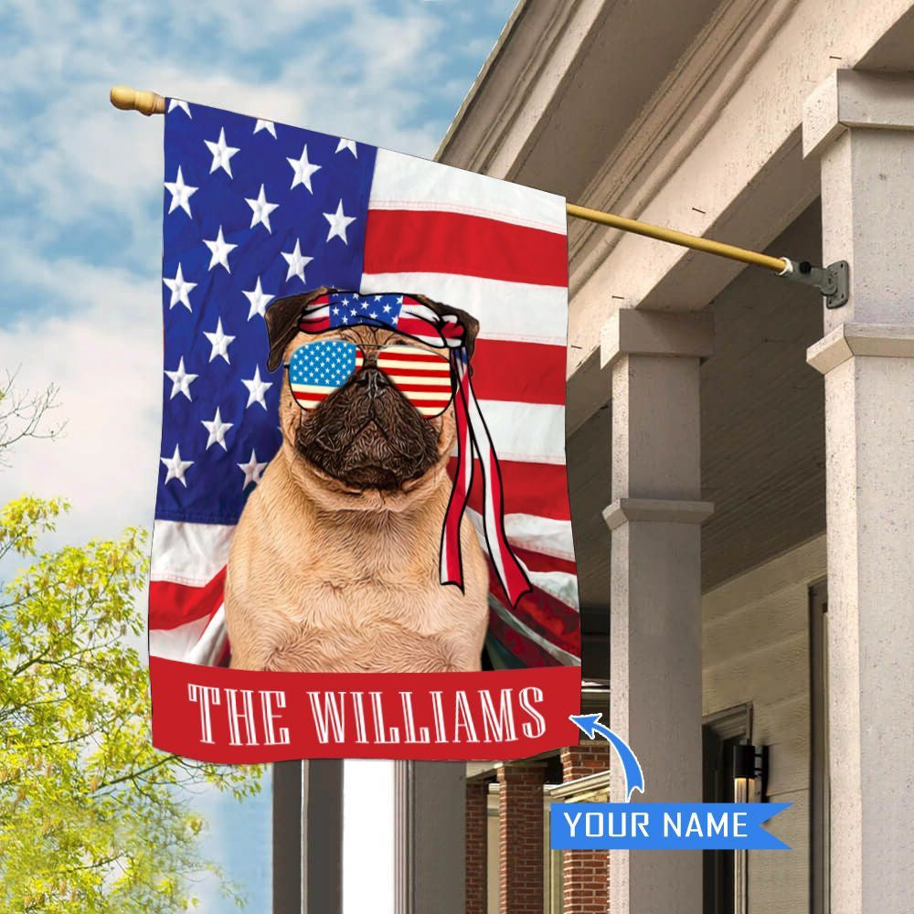 Personalized Dog Flags, Pug House Flag, Dog Flags Outdoor, Garden Flags Dogs, Dog House Flags