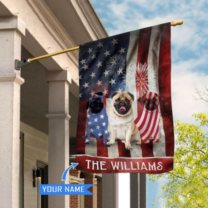 Personalized Dog Flags, Pug House Flag, Dog Flags Outdoor, Outdoor Decor, Garden Flags Dogs, Dog House Flags