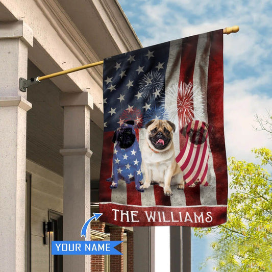 Personalized Dog Flags, Pug House Flag, Dog Flags Outdoor, Outdoor Decor, Garden Flags Dogs, Dog House Flags