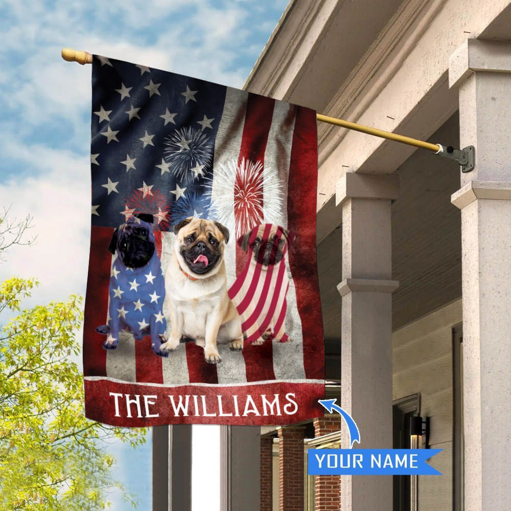 Personalized Dog Flags, Pug House Flag, Dog Flags Outdoor, Outdoor Decor, Garden Flags Dogs, Dog House Flags