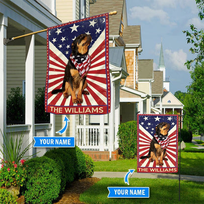 Personalized Dog Flags, Rottweiler Flag, Garden Flags Dogs, Dog House Flags