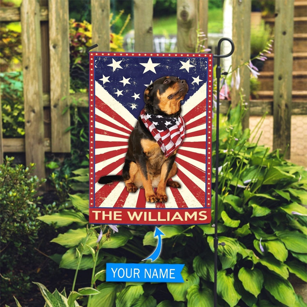 Personalized Dog Flags, Rottweiler Flag, Garden Flags Dogs, Dog House Flags