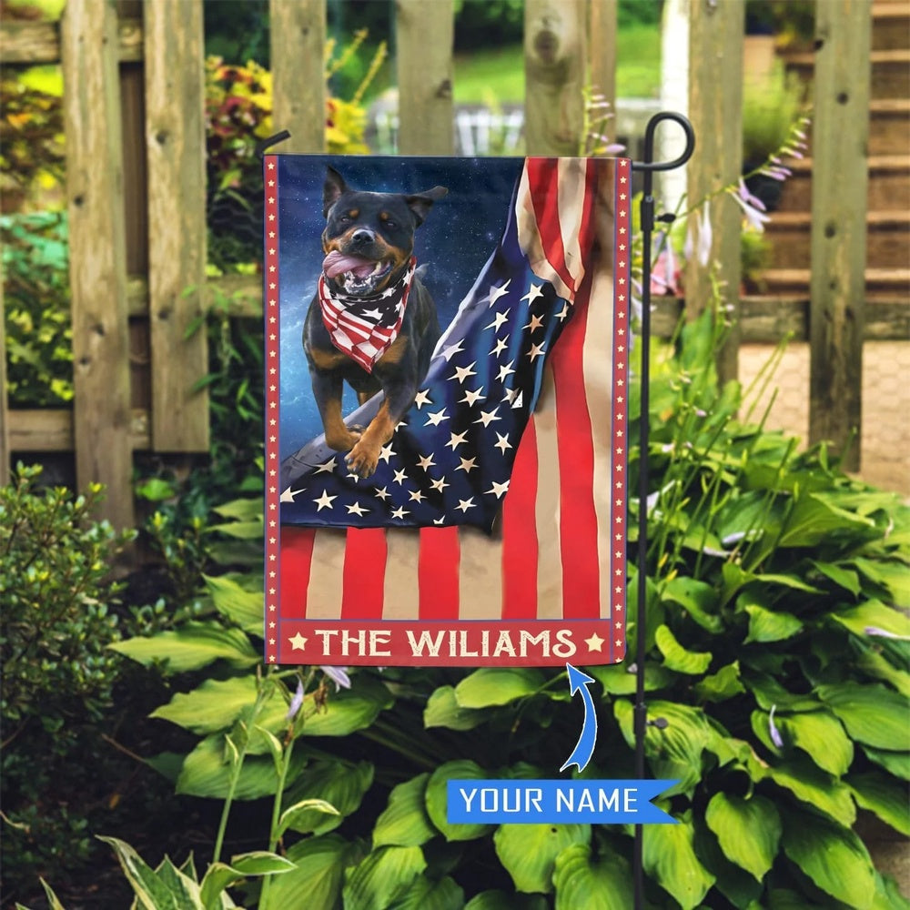 Personalized Dog Flags, Rottweiler Garden Flag, Dog American Flag, Garden Flags Dogs, Dog House Flags