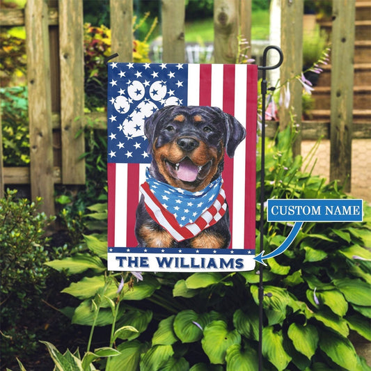 Personalized Dog Flags, Rottweiler Garden Flag, Gift For Dog Lovers, Garden Flags Dogs, Dog House Flags
