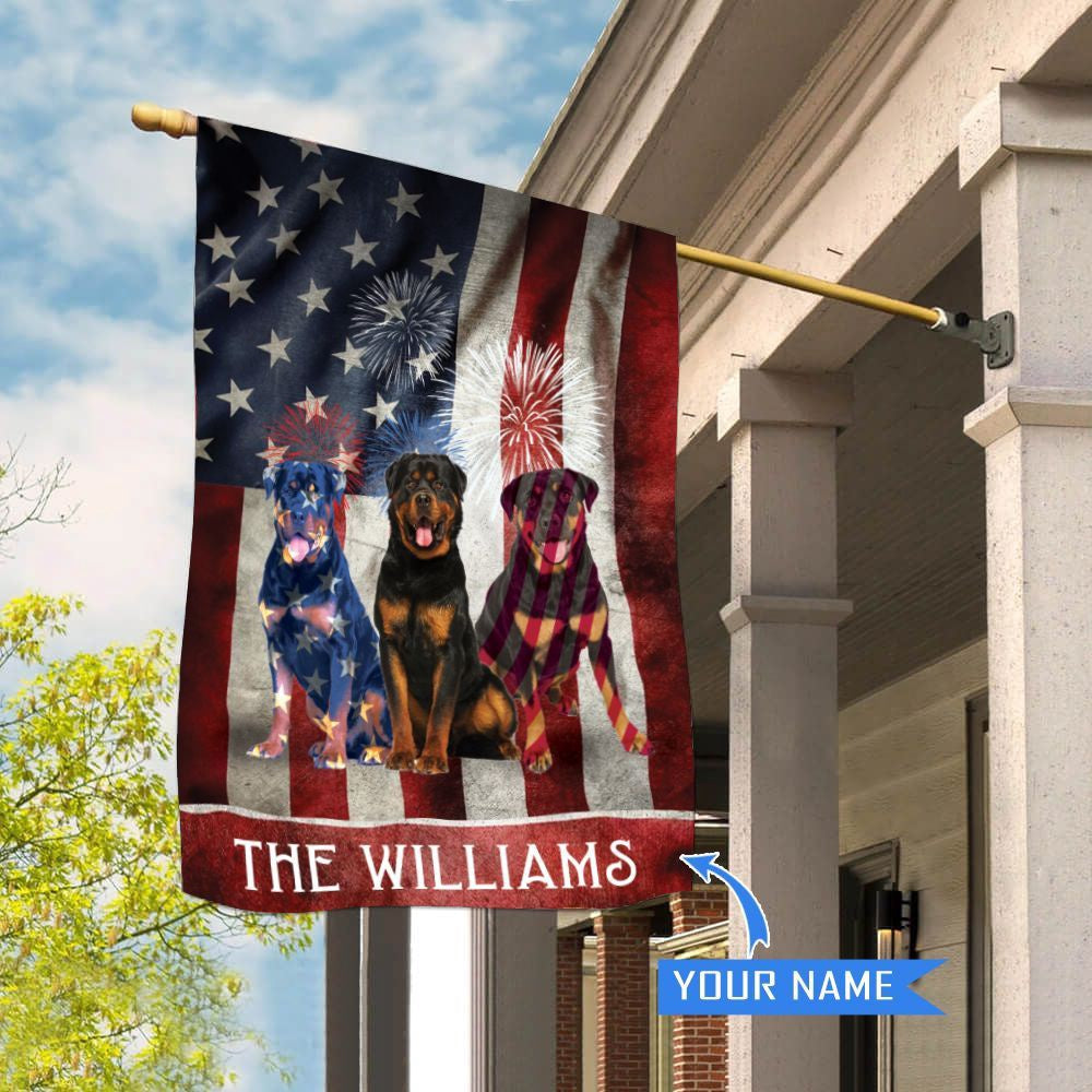Personalized Dog Flags, Rottweiler House Flag, Dog Flags Outdoor, Garden Flags Dogs, Dog House Flags