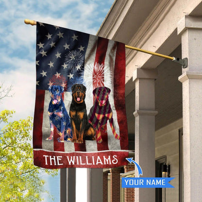 Personalized Dog Flags, Rottweiler House Flag, Dog Flags Outdoor, Garden Flags Dogs, Dog House Flags