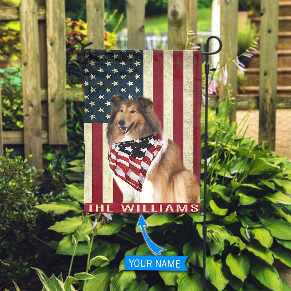 Personalized Dog Flags, Rough Collie Garden Flag, Dog Flags Outdoor, Garden Flags Dogs, Dog House Flags