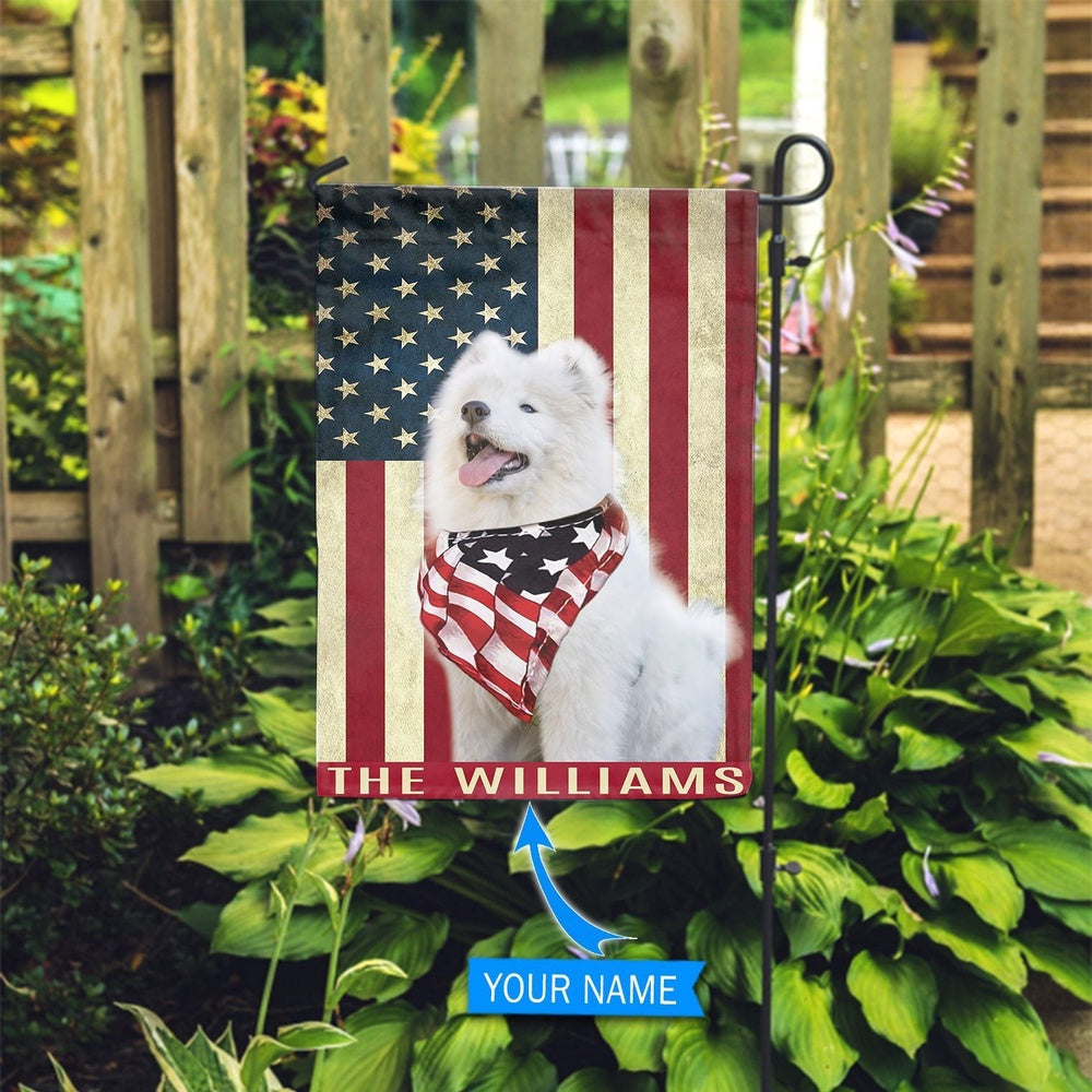 Personalized Dog Flags, Samoyed Garden Flag, American Flag Dog, Garden Flags Dogs, Dog House Flags