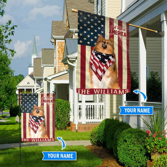 Personalized Dog Flags, Shetland Sheepdog God Bless America Flag, Garden Flags Dogs, Dog House Flags