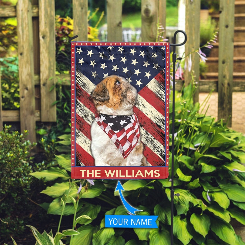 Personalized Dog Flags, Shih Tzu Flag, Garden Flags Dogs, Dog House Flags
