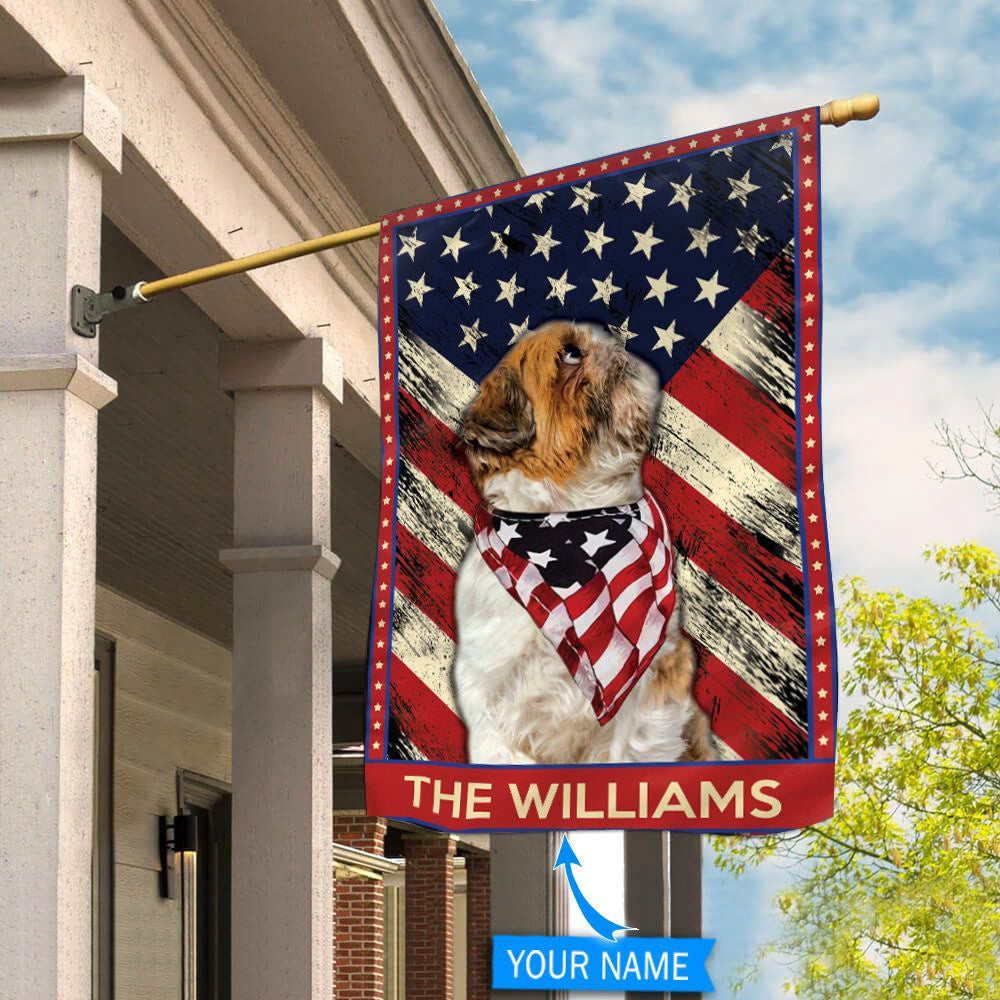 Personalized Dog Flags, Shih Tzu Flag, Garden Flags Dogs, Dog House Flags