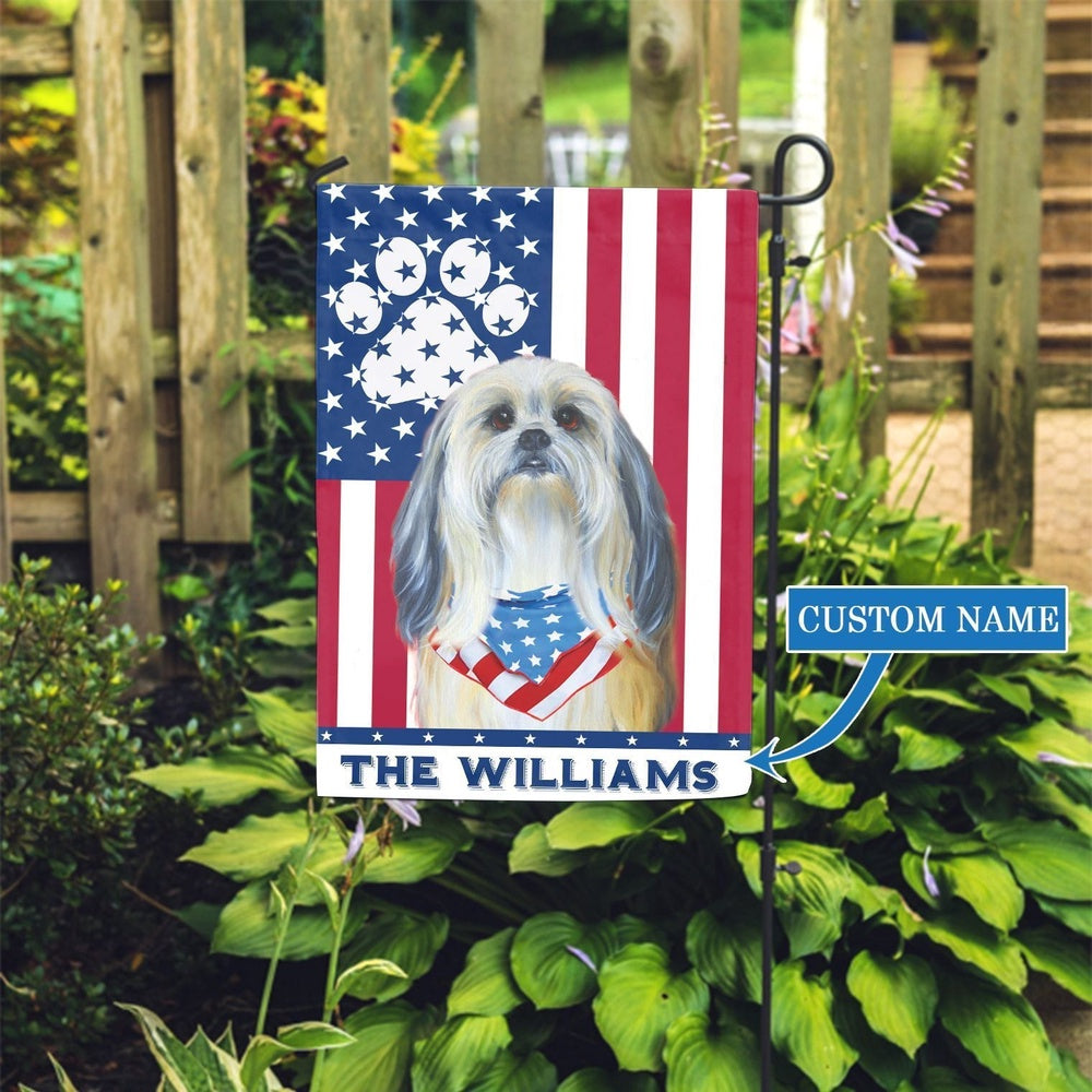 Personalized Dog Flags, Shih Tzu Garden Flag, Dog American Flag, Garden Flags Dogs, Dog House Flags