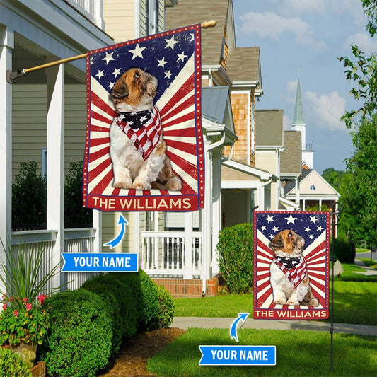 Personalized Dog Flags, Shih Tzu Garden Flag, Dog With Flag, Garden Flags Dogs, Dog House Flags