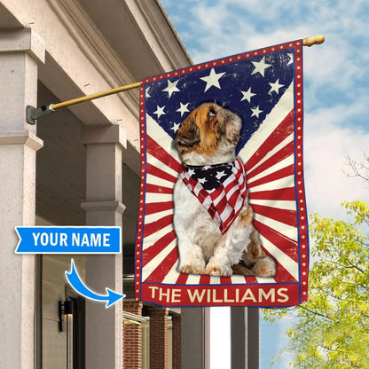 Personalized Dog Flags, Shih Tzu Garden Flag, Dog With Flag, Garden Flags Dogs, Dog House Flags