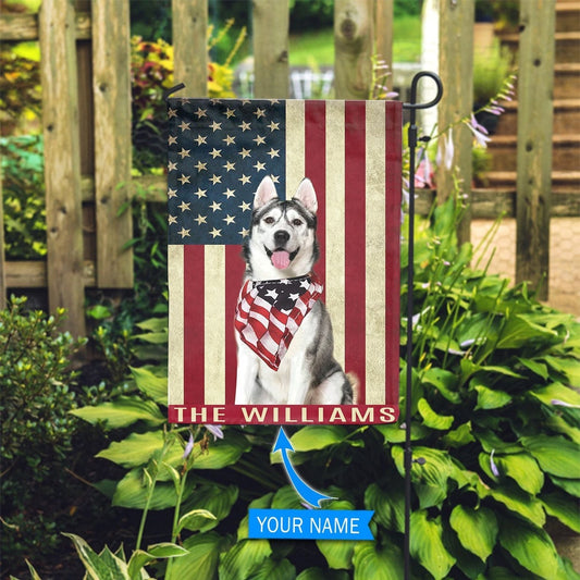 Personalized Dog Flags, Siberian Husky Garden Flag, Garden Flags Dogs, Dog House Flags