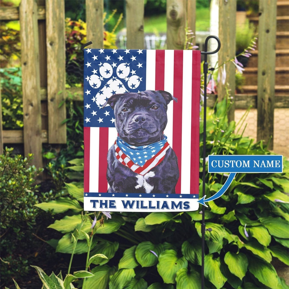 Personalized Dog Flags, Staffordshire Bull Terrier Garden Flag, Garden Flags Dogs, Dog House Flags