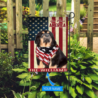 Personalized Dog Flags, Tibetan Mastiff God Bless America Flag, Garden Flags Dogs, Dog House Flags