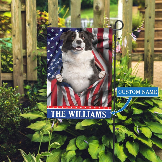 Personalized Dog Flags, Usa Border Collie Garden Flag, Garden Flags Dogs, Dog House Flags