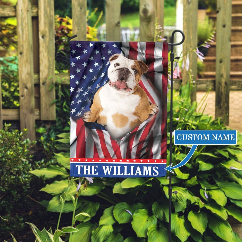 Personalized Dog Flags, Usa Bulldog Garden Flag, Garden Flags Dogs, Dog House Flags