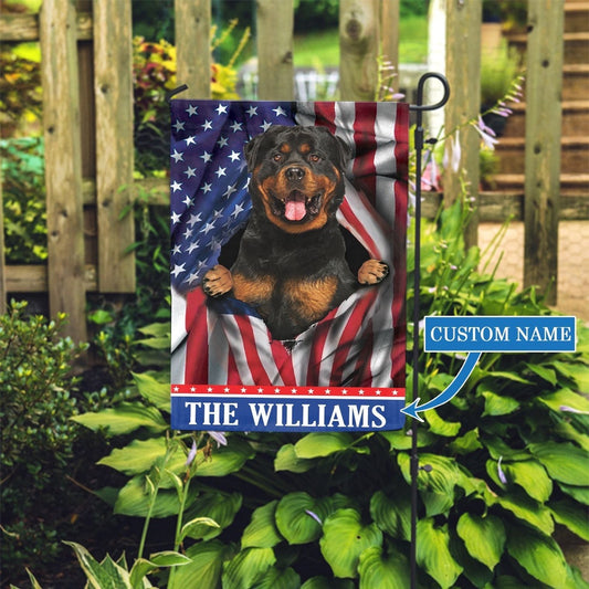 Personalized Dog Flags, Usa Rottweiler Garden Flag, Garden Flags Dogs, Dog House Flags