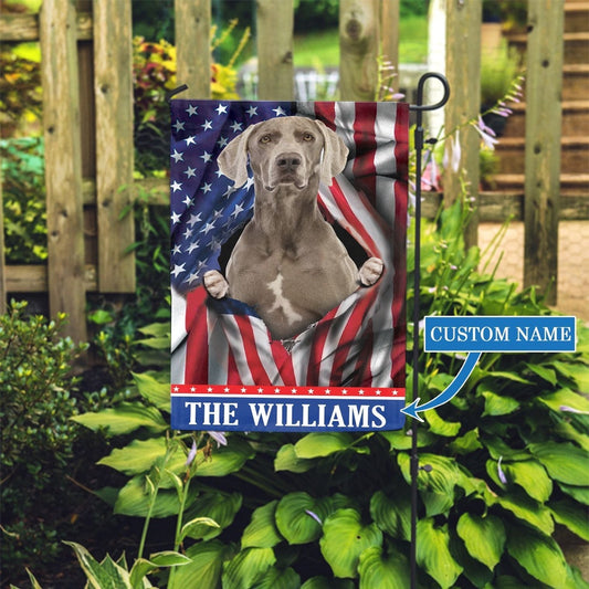 Personalized Dog Flags, Usa Weimaraner Garden Flag, Garden Flags Dogs, Dog House Flags