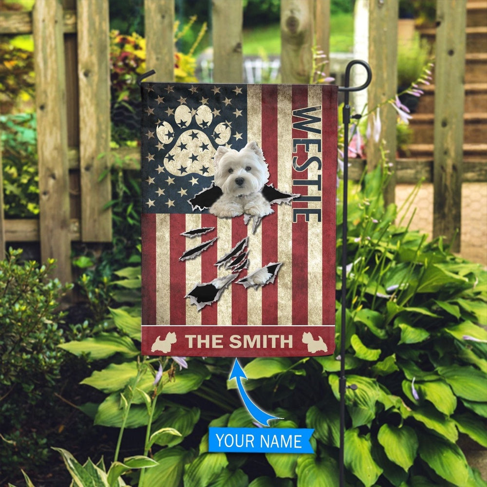 Personalized Dog Flags, West Highland White Terrier Flag, Gift For Dog Lovers, Garden Flags Dogs, Dog House Flags