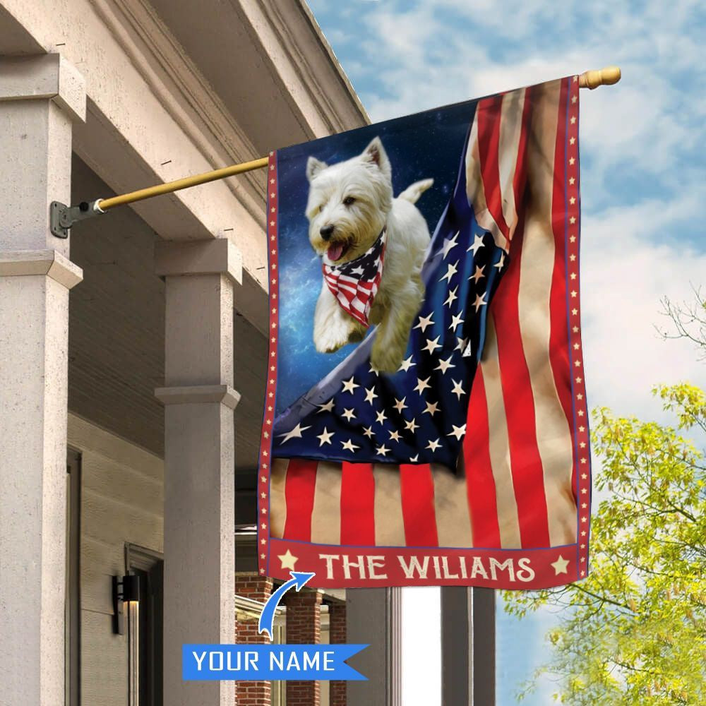 Personalized Dog Flags, West Highland White Terrier House Flag, Garden Flags Dogs, Dog House Flags
