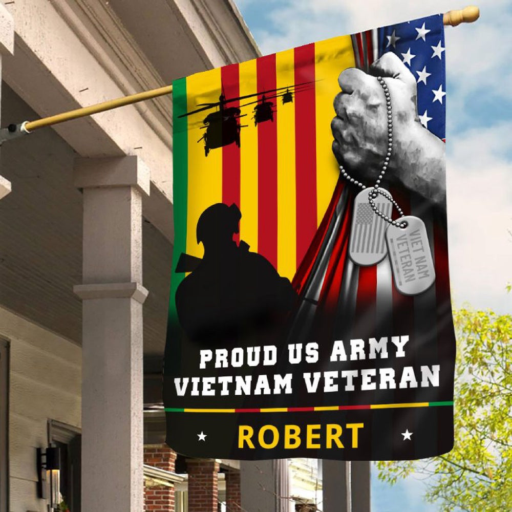 Personalized Flag For Veteran - Proud Vietnam Veteran