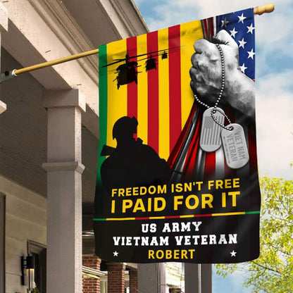Personalized Flag For Vietnam Veteran - Freedom Isn'T Free
