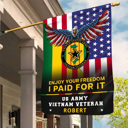 Personalized Flag For Vietnam Veteran - I Paid For Your Freedom