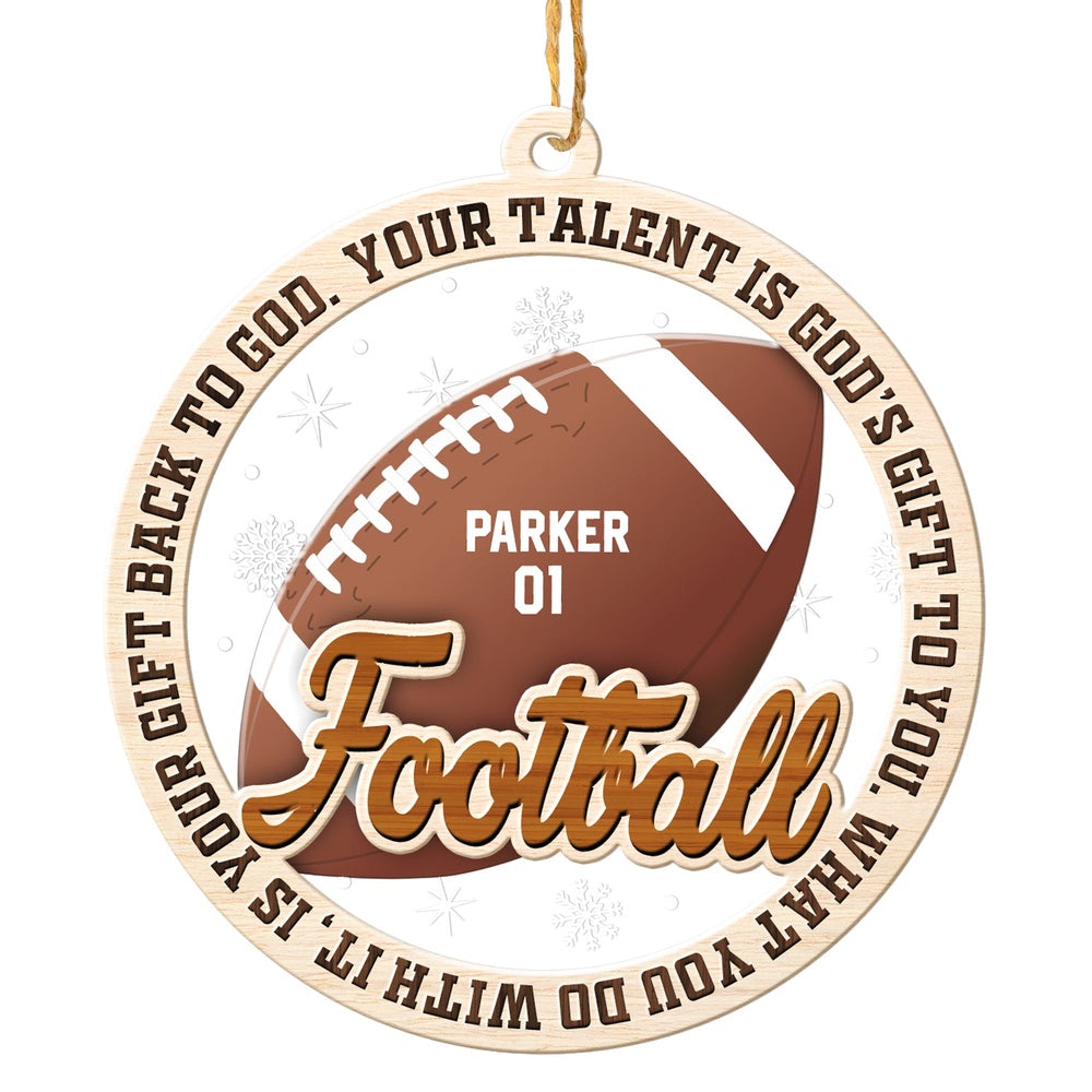 Personalized Football Christmas Ornament, Sports Christmas Ornament, Christmas Tree Ornaments
