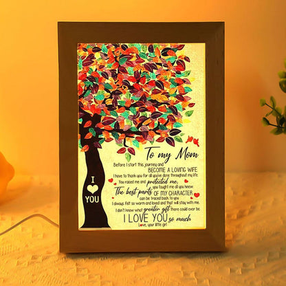 Personalized Frame Lamp To My Mom From Daughter I Love You Tree Vertical Frame Lamp, Mother's Day Night Light, Best Mom Ever, Gift For Mom
