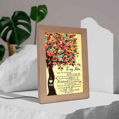 Personalized Frame Lamp To My Mom From Daughter I Love You Tree Vertical Frame Lamp, Mother's Day Night Light, Best Mom Ever, Gift For Mom