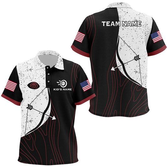 Personalized Funny Eyes Archery Bows Grunge Style Polo Shirts Custom Archery Shirts Design, Archery Team Shirts, Custom Archery Shirts